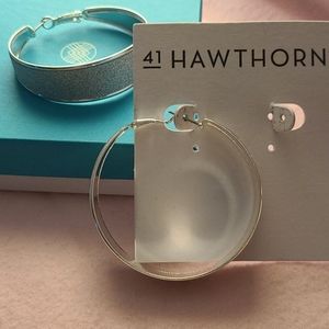 NWOT Hawthorn Large Silver Hoop